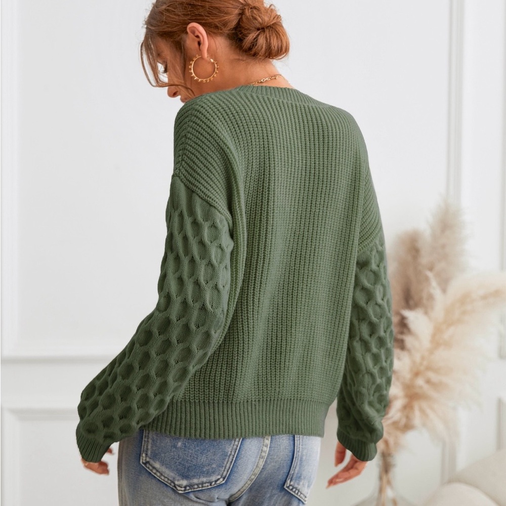 Cupshe Olive Knit Sweater - Picture 3 of 4